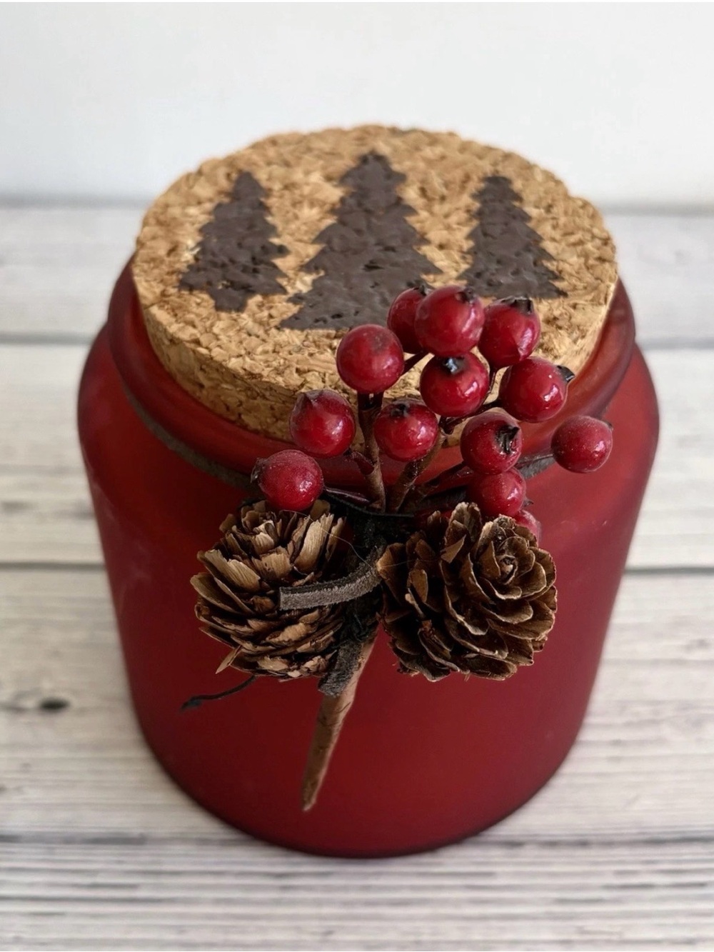 VTG 2005 Target Apple Cinnamon Christmas Candle Rustic With Cork Lid